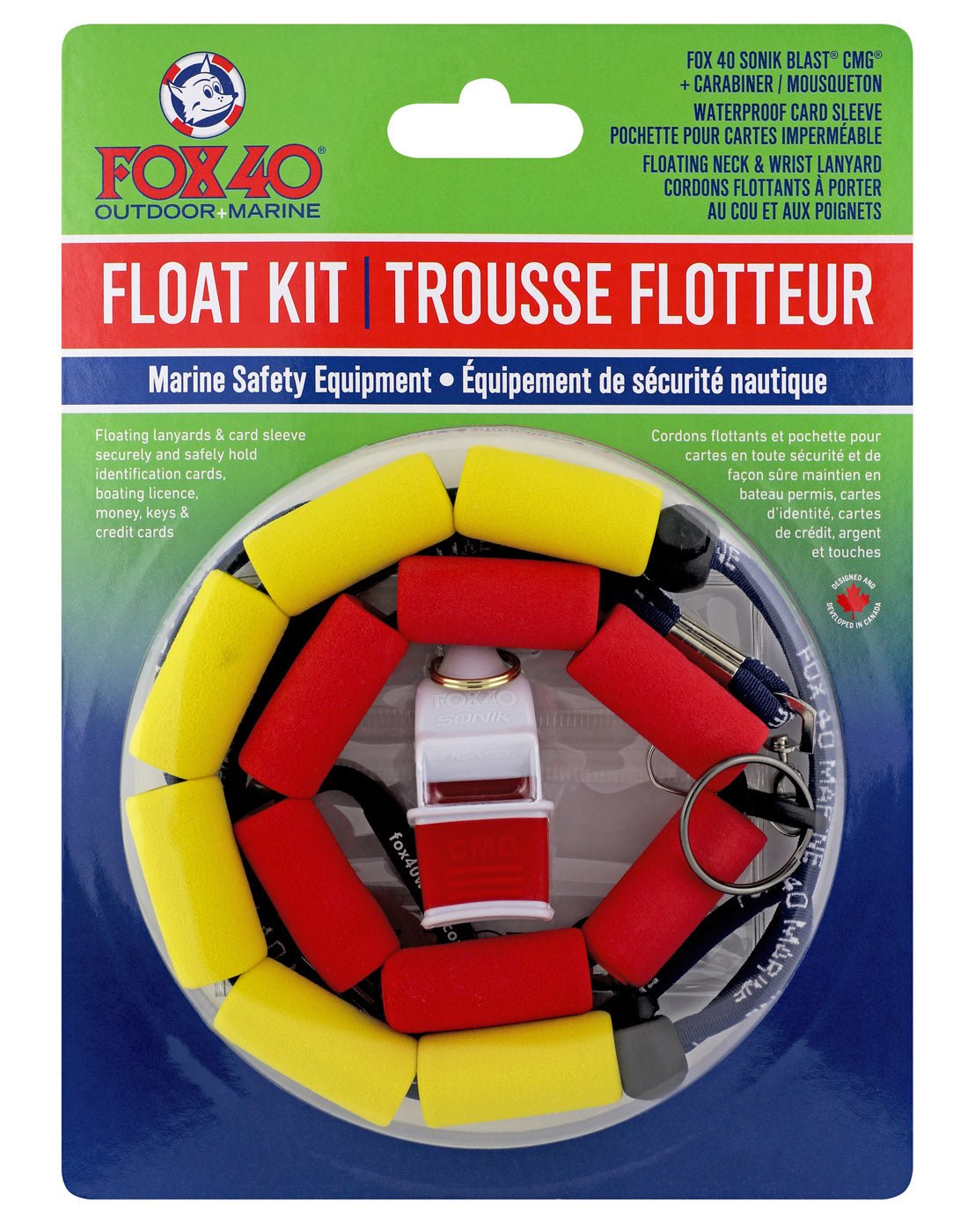 Image of the front packaging for the Fox 40® Float Kit.