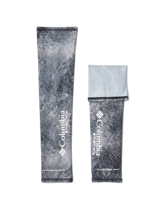 Product Image – Columbia freezer zero™ arm sleeves black mako colour one sleeve folded inner view