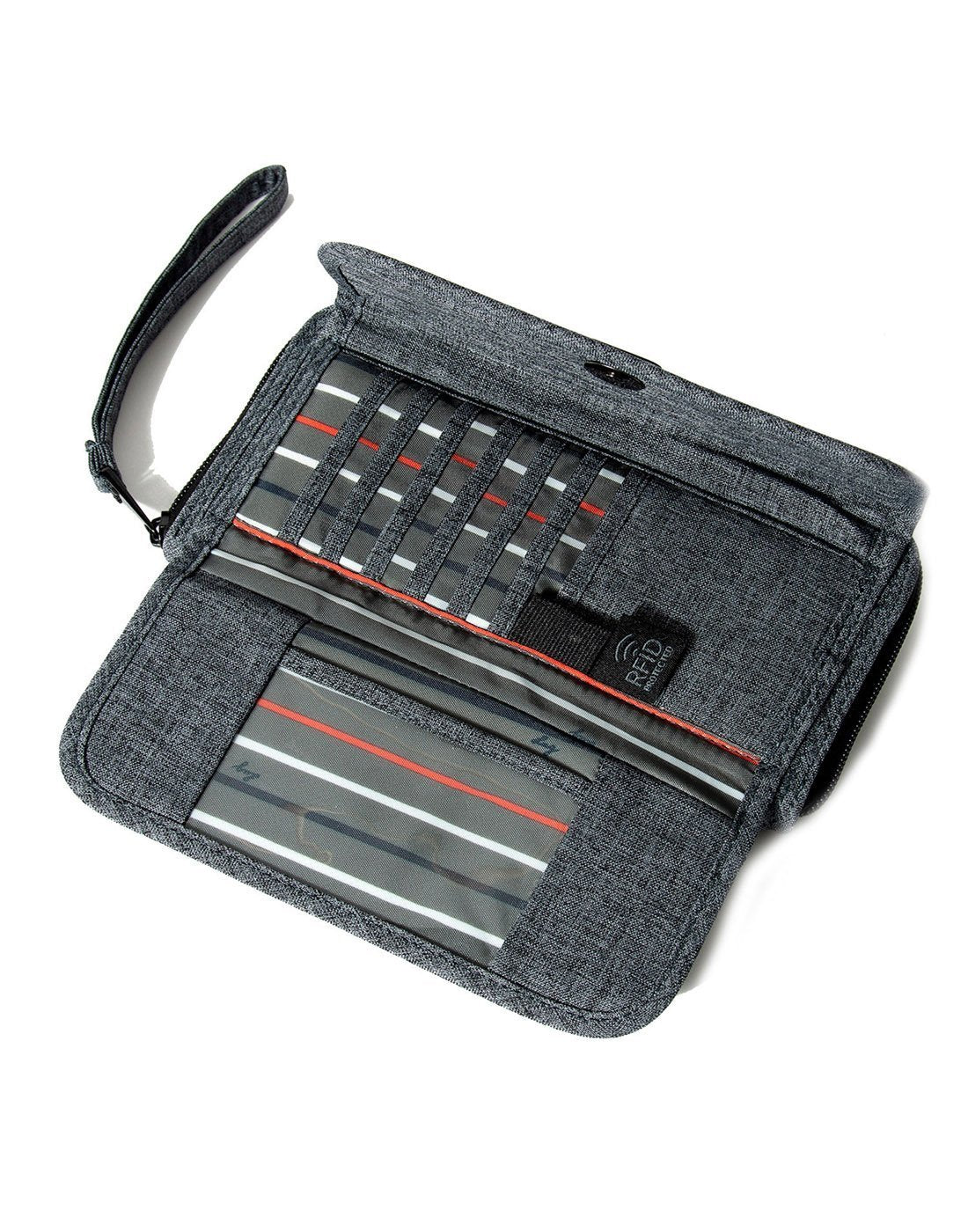 Lug kickflip 3 heather grey colour wallet inside view