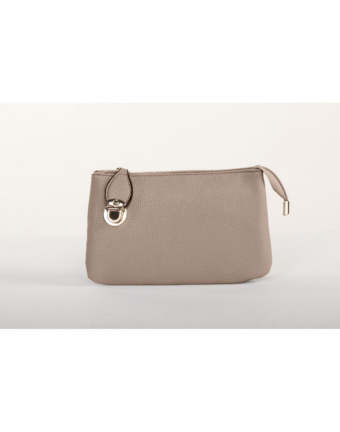 Alina's RFID Clutch Wristlet in beige, front view