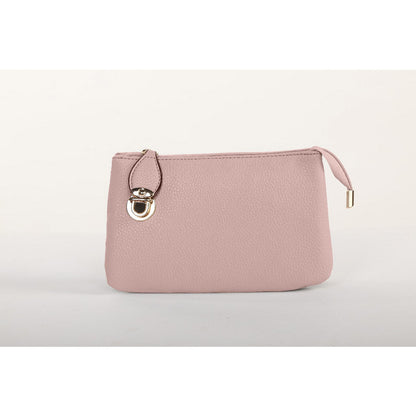 Alina's RFID Clutch Wristlet in pink, front view