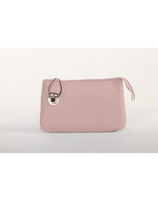 Product Image – Alina's RFID Clutch Wristlet in pink, front view