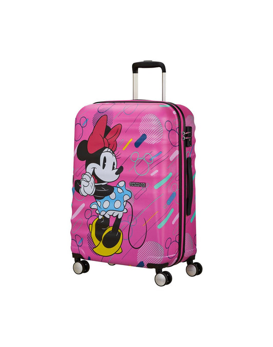 Product Image – American Tourister Disney Wavebreaker Medium Spinner - Minnie Future Pop, front angled view