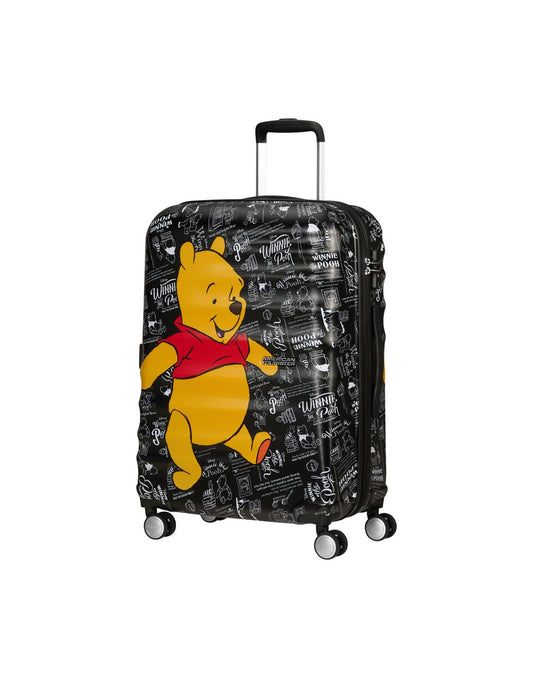 Product Image – American Tourister Disney Wavebreaker Medium Spinner - Winnie the Pooh, front angled view