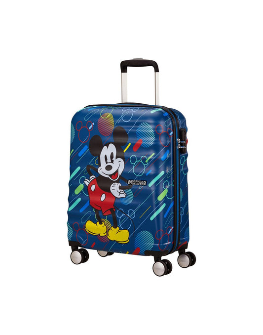 Product Image – American Tourister Disney Wavebreaker Spinner Carry-on - Mickey Future Pop, front angled view