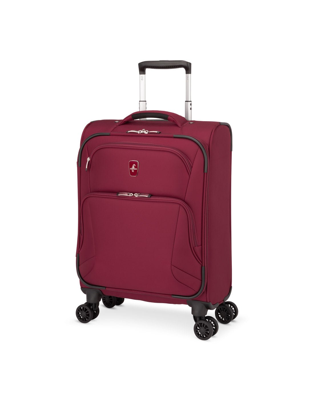 Atlantic Artisan III 19" Spinner Carry-on, burgundy, front angled view