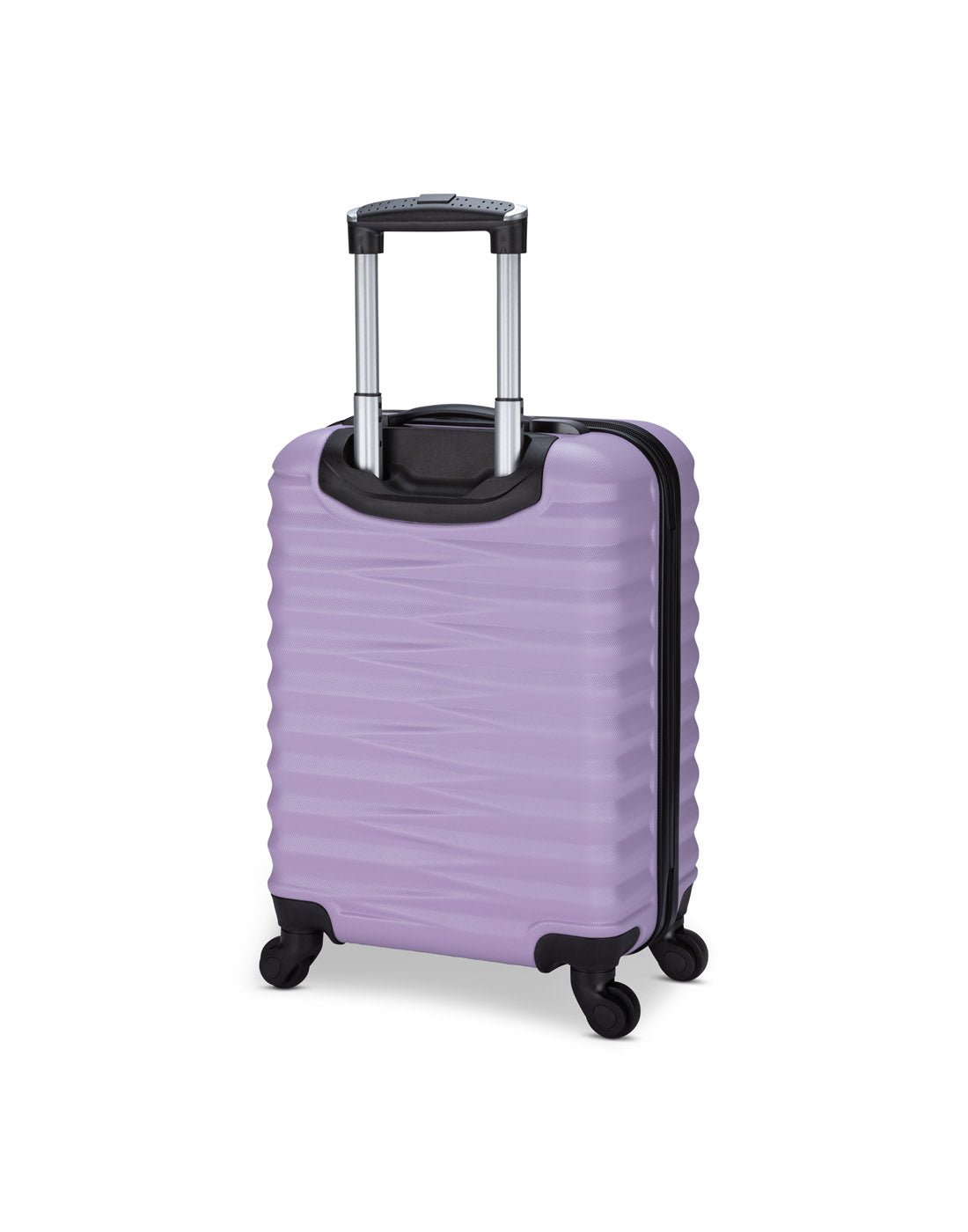 Atlantic Chaser Hardside 19" Spinner Carry-on in powder lilac, back angled view