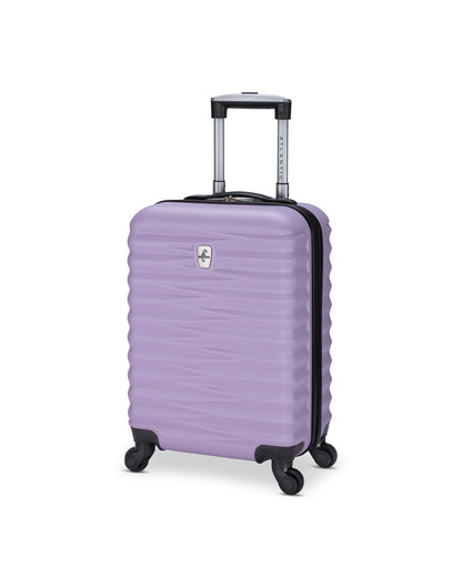 Atlantic Chaser Hardside 19" Spinner Carry-on in powder lilac, front angled view