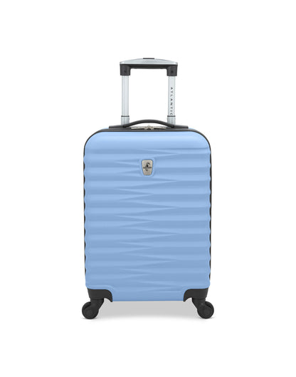 Atlantic Chaser Hardside 19" Spinner Carry-on in powder blue colour, front view