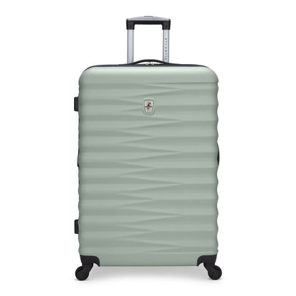 Atlantic Chaser Hardside 28" Expandable Spinner in seagrass, pale green colour, front view