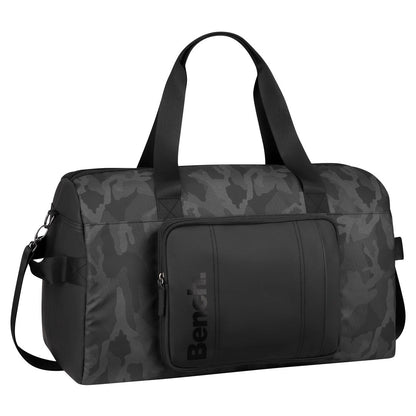 Bench Zayn Men's Camo Weekender Bag, black, front view