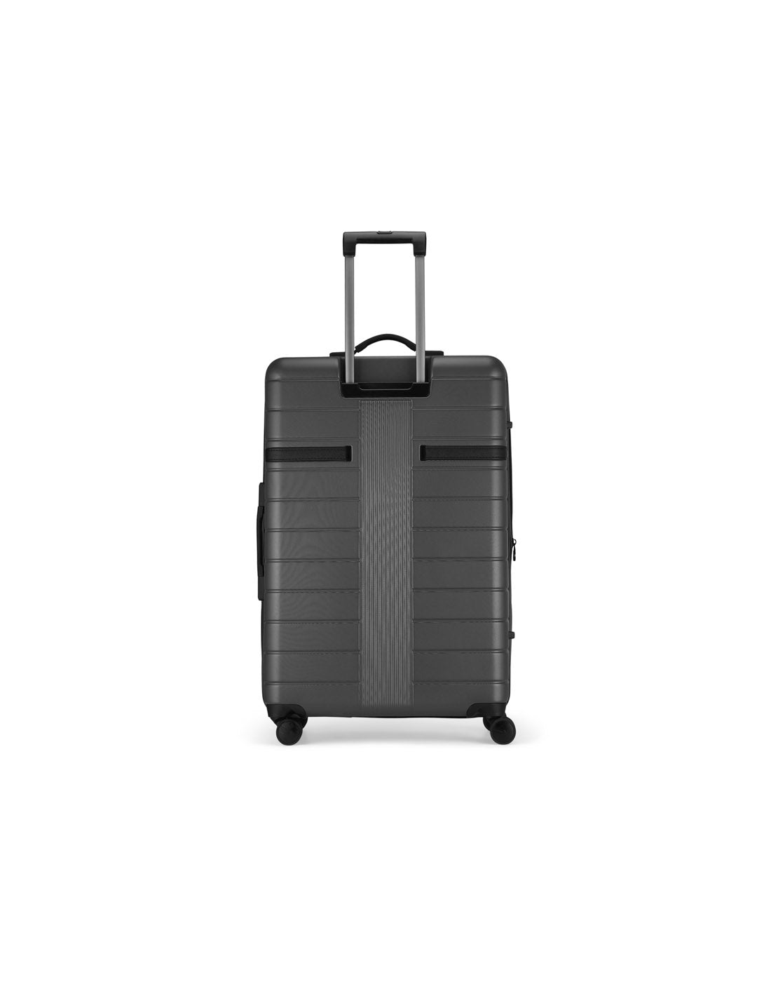 Bugatti Hamburg 28" Hardside Expandable Spinner in Charcoal, back view.