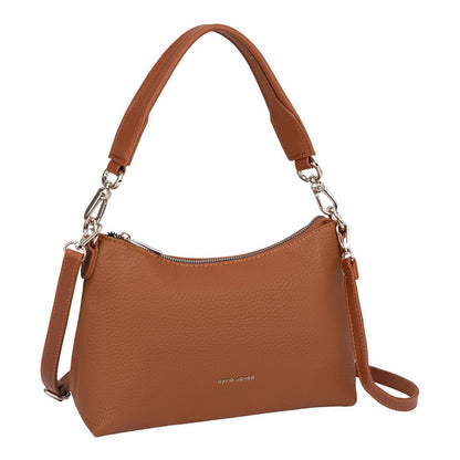 David Jones Flat Handle Hobo Bag, cognac, front view