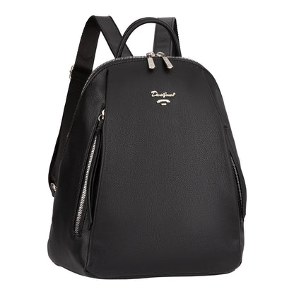 David Jones Oval Backpack, black, front view