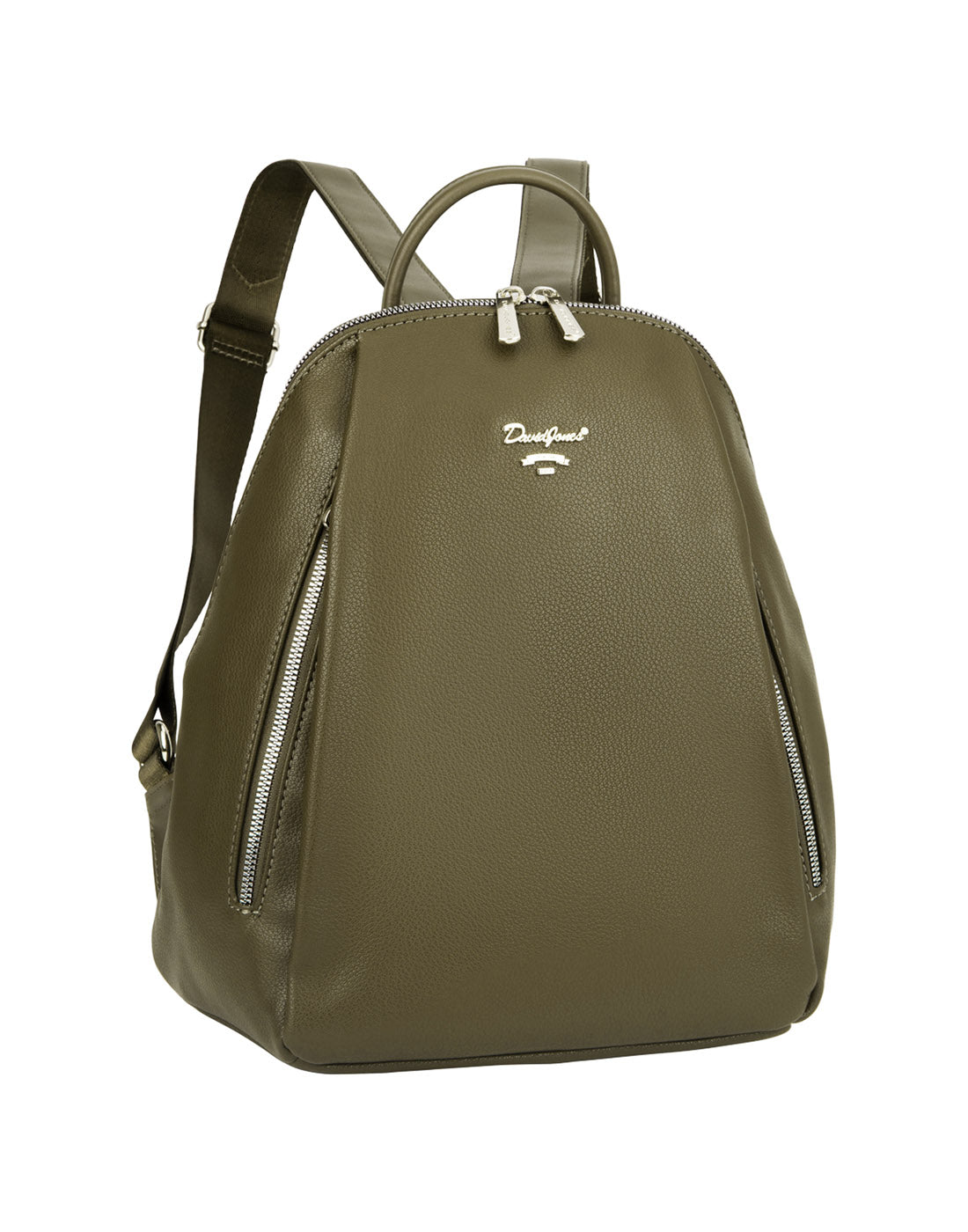 David Jones Oval Backpack, khaki, front view