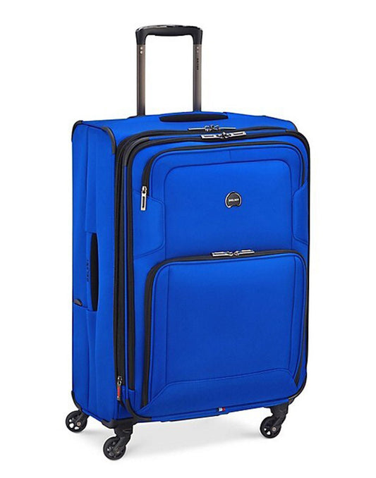 Product Image – Delsey Optima Expandable 32" Spinner, blue, front angled view