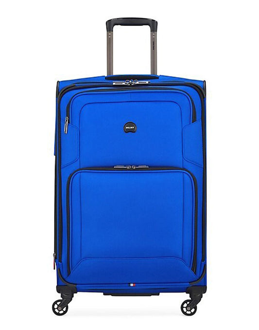 Product Image – Delsey Optima Expandable 32" Spinner, blue, front view