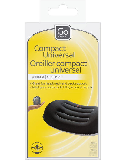 Front view of Go Travel Compact Universal Travel Pillow packaging.