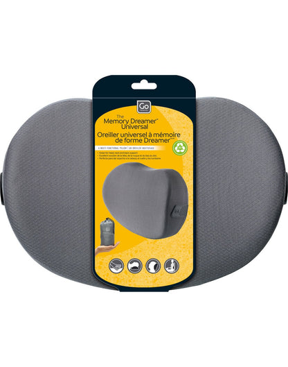 Go Travel Memory Dreamer Universal Pillow, grey, package view