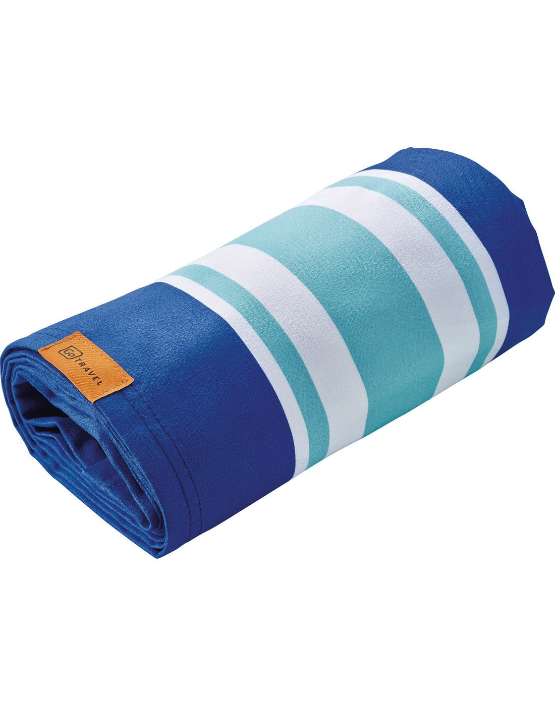 Go Travel Travel Towel XL, rolled up, side angle view.