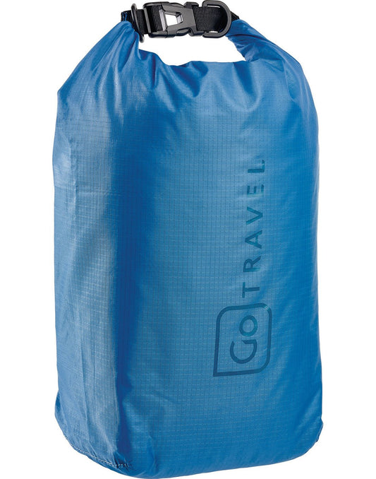 Product Image – Go Travel Wet/Dry Bag in blue, front view.