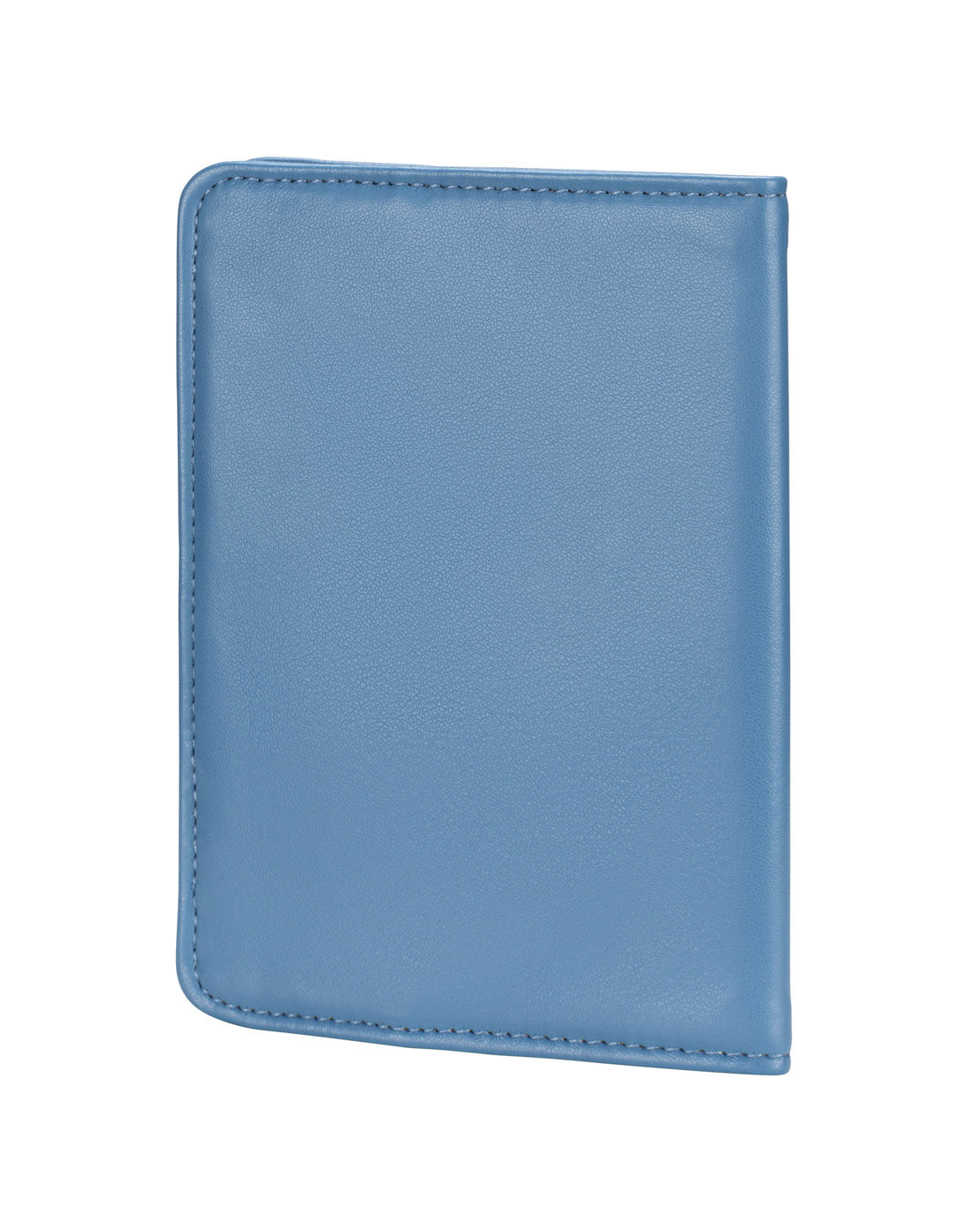 RFID Passport Cover in blue, back view