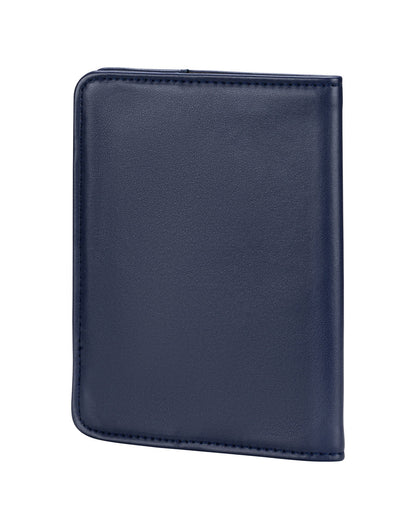 RFID Passport Cover in navy, back view