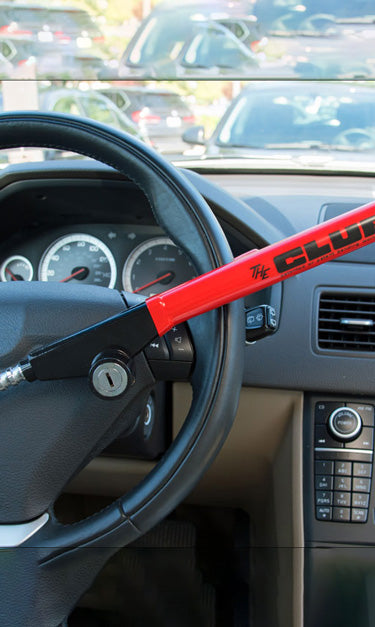 car with a club lock