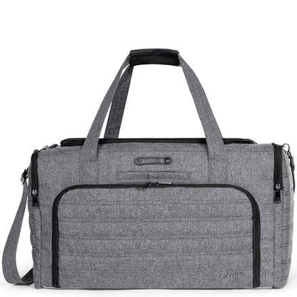 Lug Trolley Duffle Bag, heather grey, front view