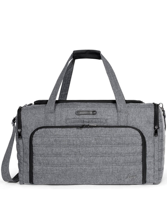 Product Image – Lug Trolley Duffle Bag, heather grey, front view