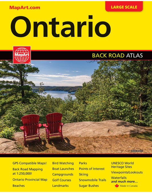 Product Image – MapArt Ontario Back Road Atlas