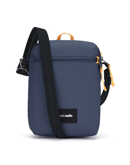 Product Image – Pacsafe® GO Anti-Theft Festival Crossbody in coastal blue colour, front view.