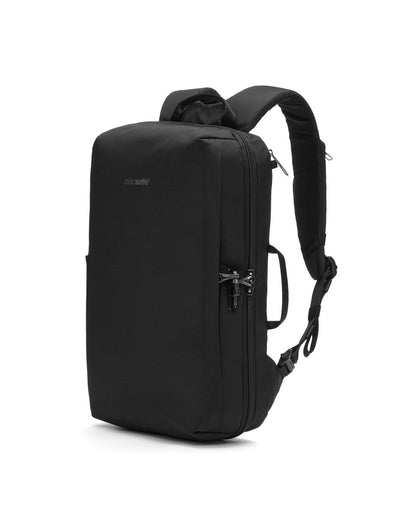 Pacsafe Metrosafe X Anti-Theft 16-Inch Commuter Backpack, black, front angled view