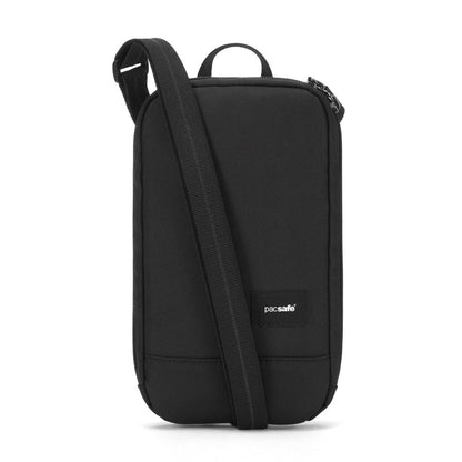 Pacsafe® RFIDsafe™ RFID Blocking Tech Crossbody, black, front view