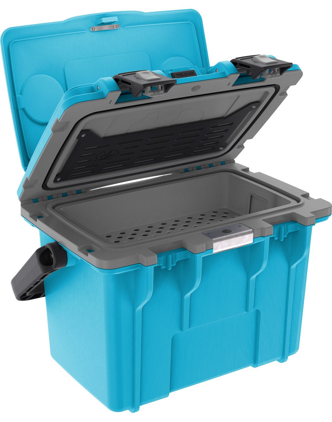 Pelican™ Elite 14qt Cooler in cool blue multi open view