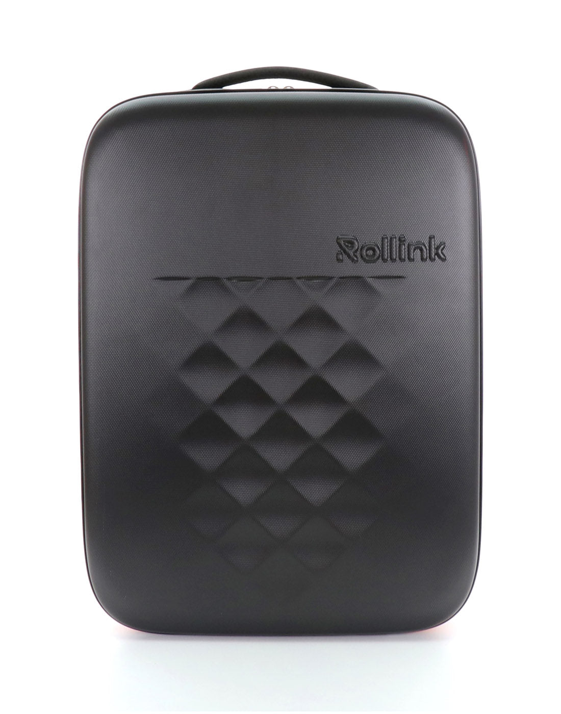 Rollink Flex Earth 20" Carry-On, front view of black hardshell case