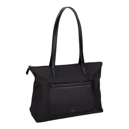 Roots Front Pocket Large Satchel, black, front view