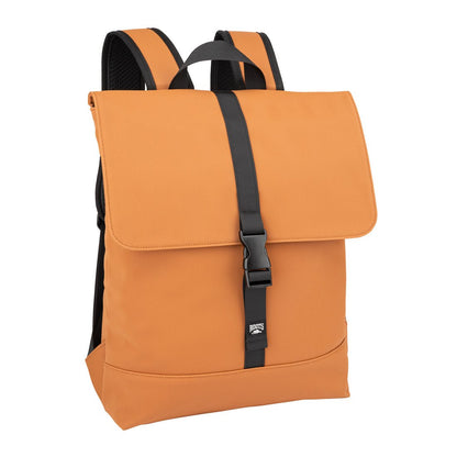 Roots Juan Flapover Backpack, cognac yellow colour, front view