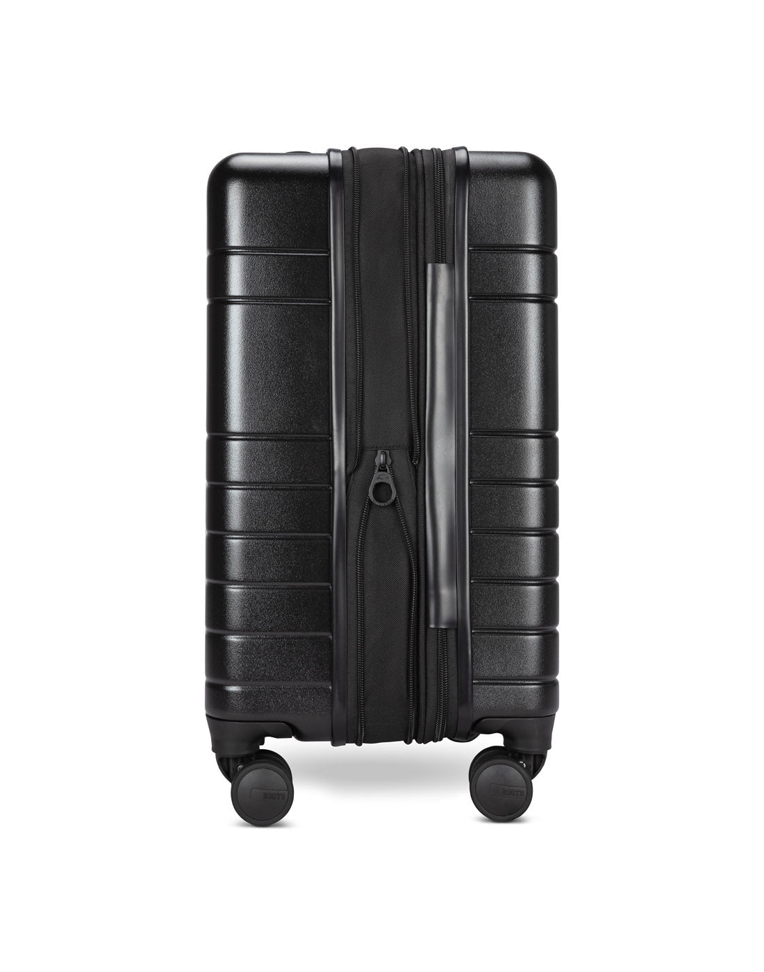 Roots Travel 19" Hardside Spinner Carry-on in black, expanded side view.