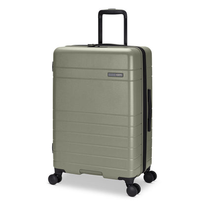 Roots Travel 24" Expandable Hardside Spinner in sage, front angle view.