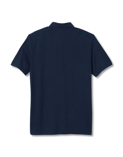 Royal Robbins Men's Vacationer Polo in naval dark blue, back view