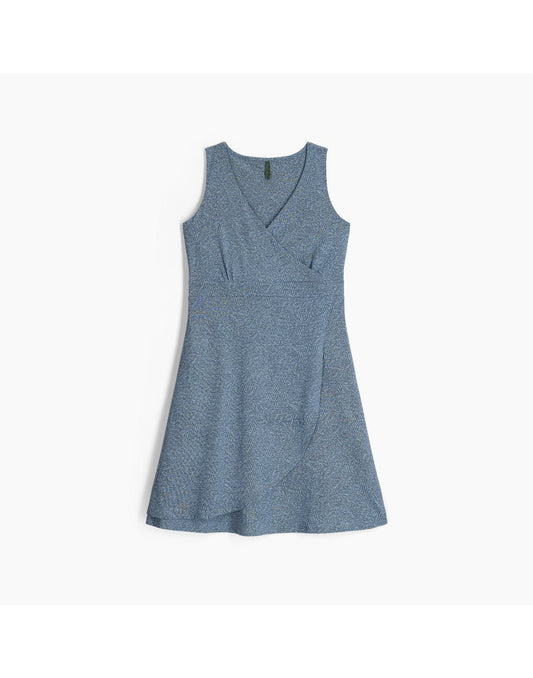 Product Image – Royal Robbins Women's Featherweight Knit Dress in sea niserne blue colour, front view