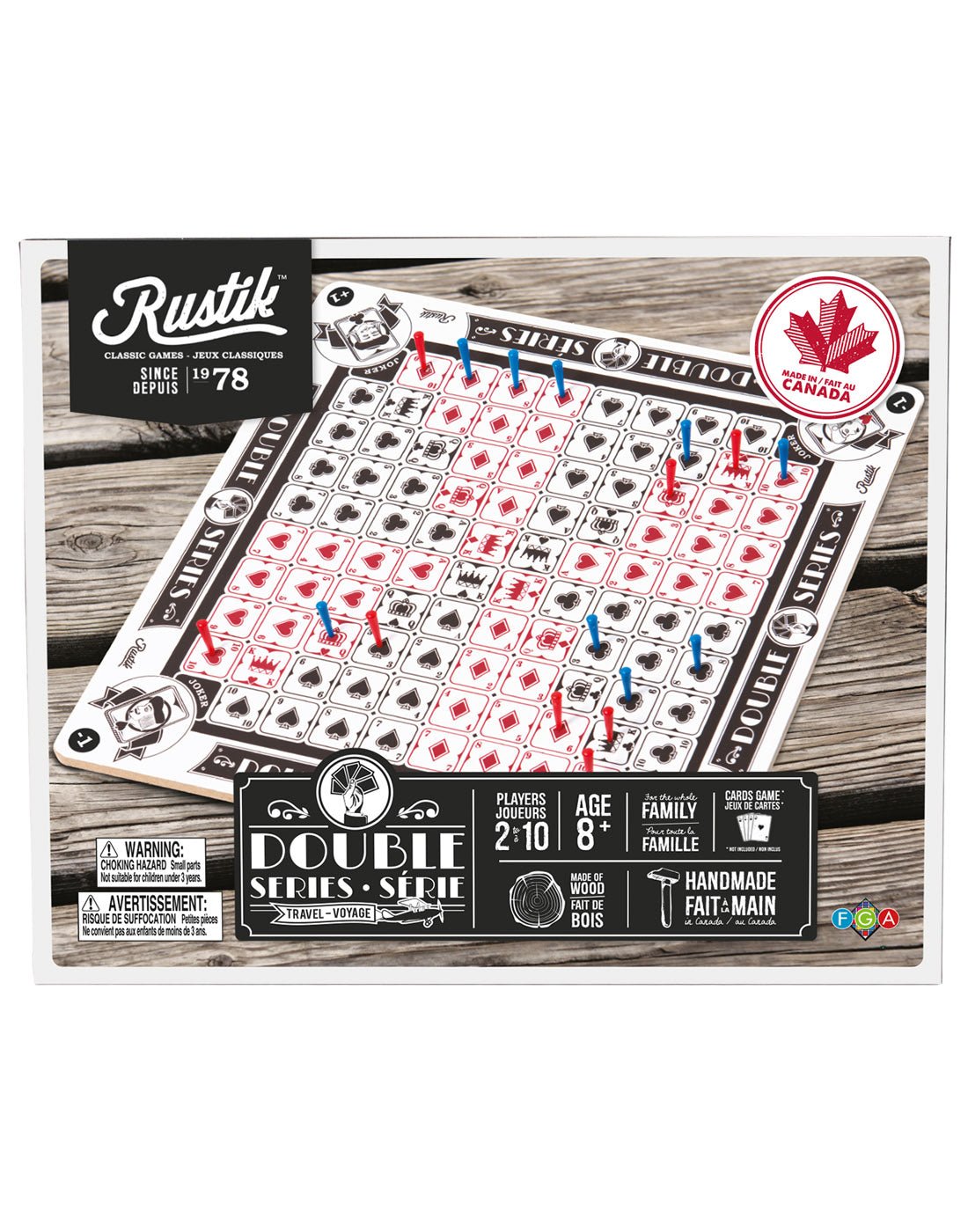 Rustik Double Series Travel Game, package view