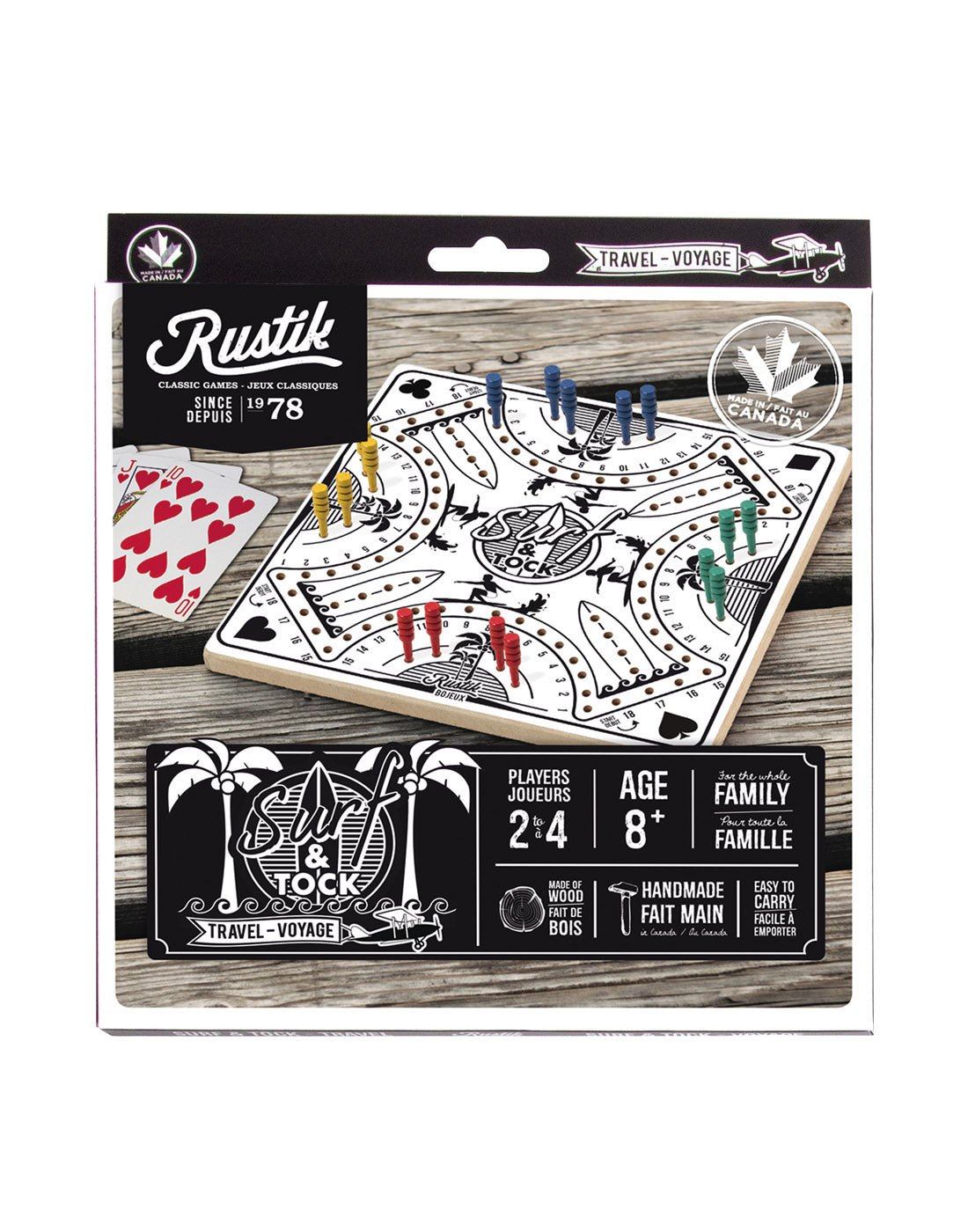 Surf & Tock Pachisi Travel Game front of box