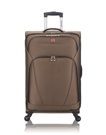 Swiss Gear Beaumont Lite large spinner in mocha, front view