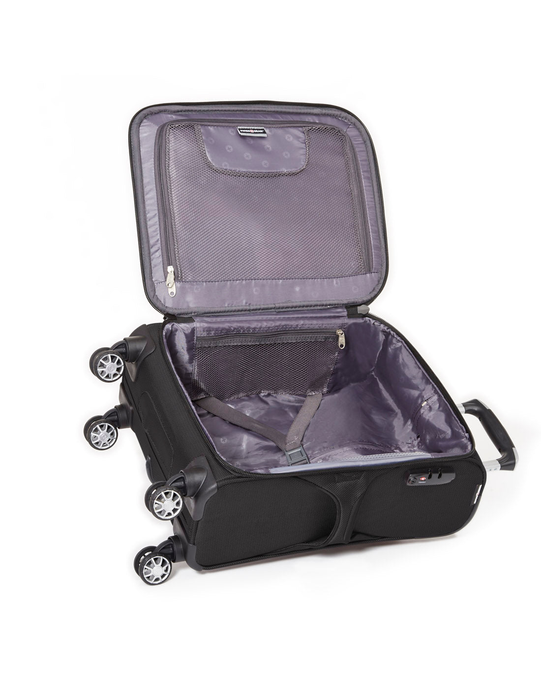 Swiss Gear Neolite III 19" Carry-on Spinner, black, open view