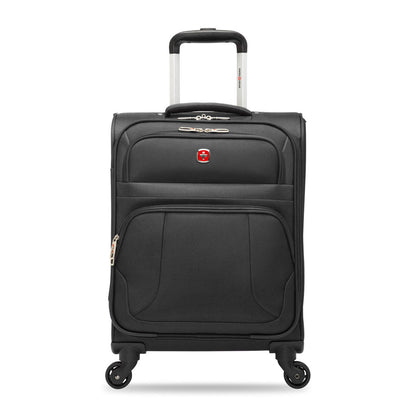 Swiss Gear Round Trip II 19" Carry-on Spinner, black, front view