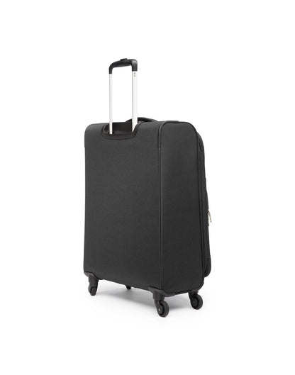 Swiss Gear Round Trip II 24" Expandable Spinner, black, back angled view