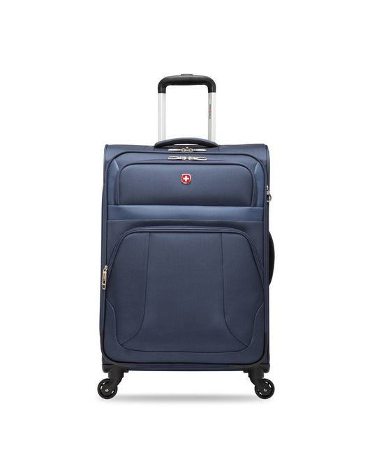 Product Image – Swiss Gear Round Trip II 24" Expandable Spinner, blue, front view