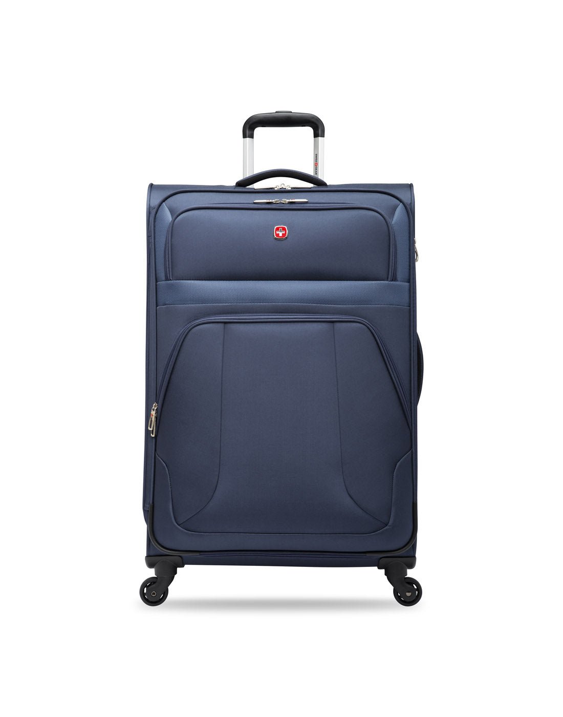 Swiss Gear Round Trip II 28" Expandable Spinner, blue, front view